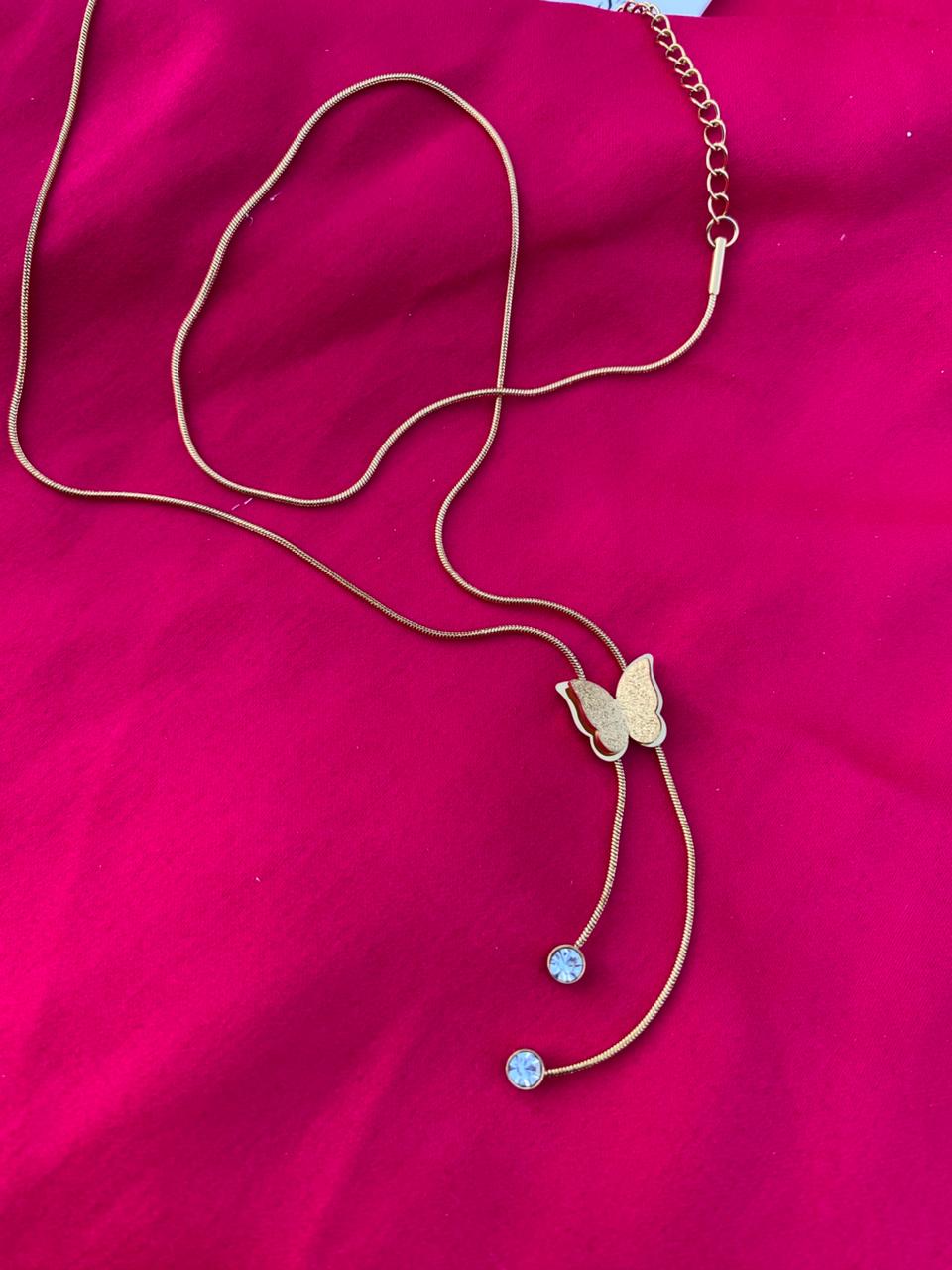 New Butterfly chain necklace stainless steel