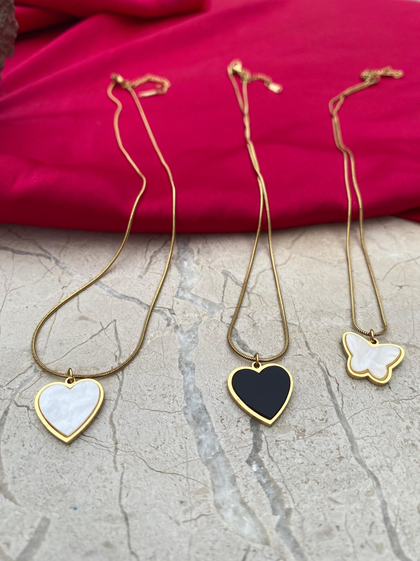 New Heart-shaped pendant necklace stainless steel