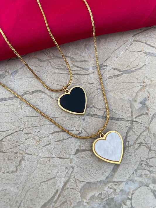 New Heart-shaped pendant necklace stainless steel