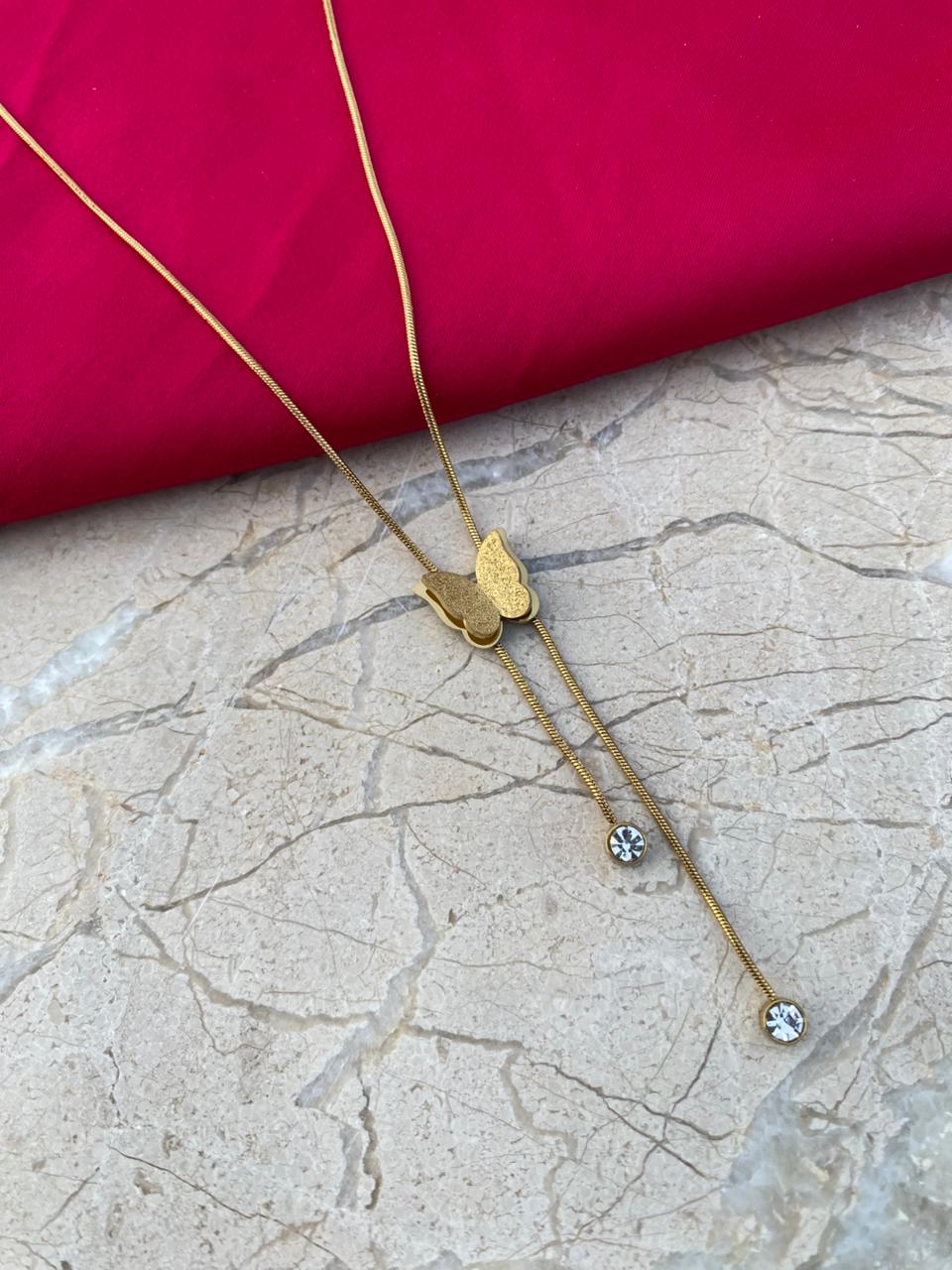 New Butterfly chain necklace stainless steel